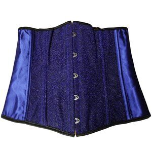 💜 Blue Sparkle Underbust Corset and Thong Set
